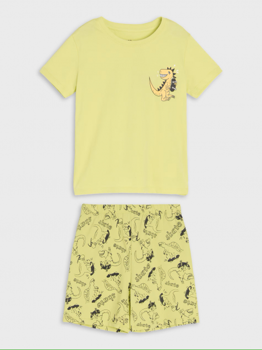 Pijama bumbac cu maneca scurta Dino Skate [1]