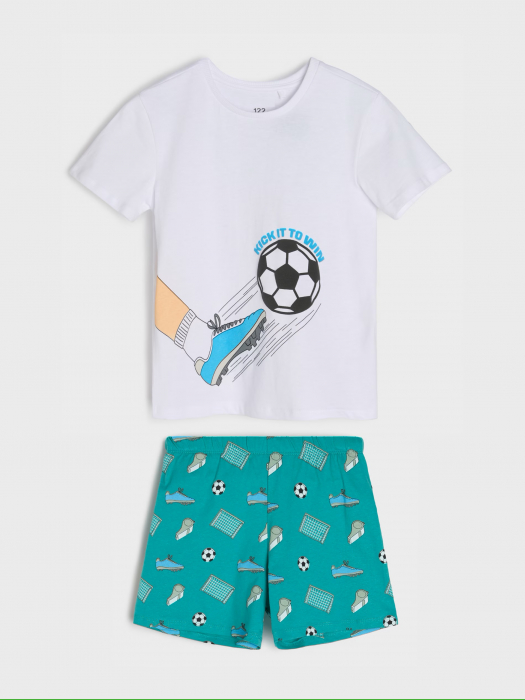 Pijama bumbac 2 piese Fotbal Kick to Win [1]