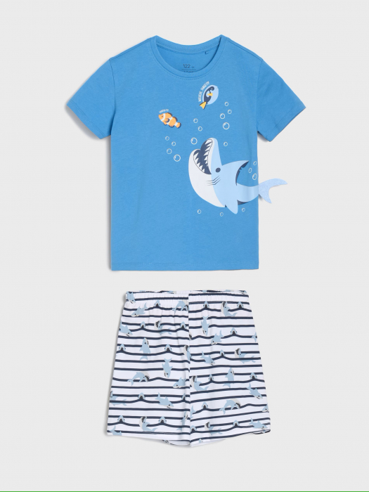 Pijama bumbac din 2 piese Rechin [1]