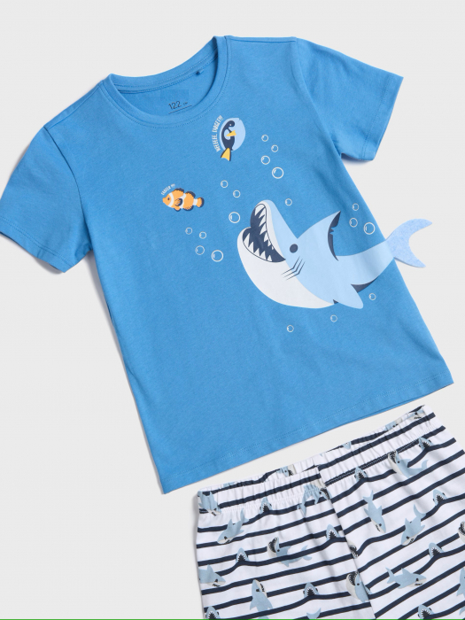Pijama bumbac din 2 piese Rechin [2]