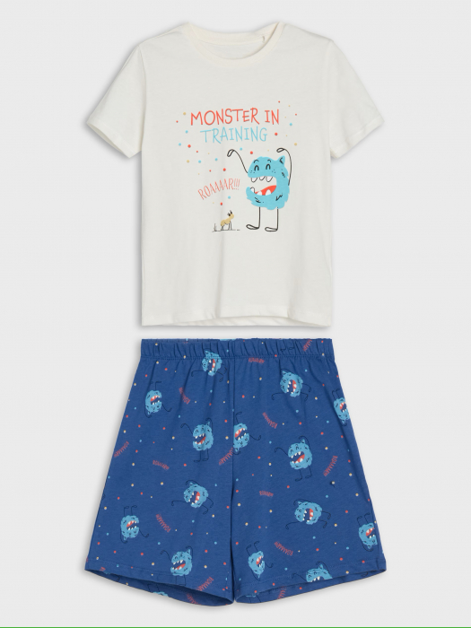 Pijama bumbac din doua piese Monster [1]