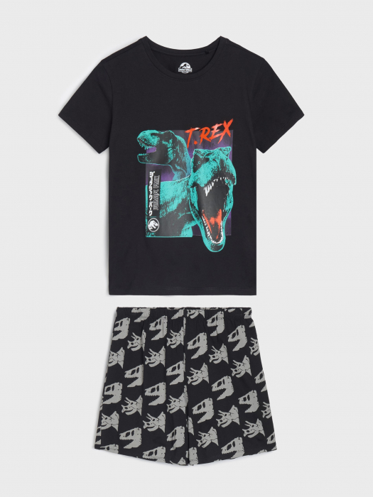 Pijama bumbac din doua piese Jurassic Park T-Rex [3]
