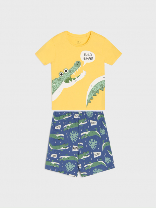 Pijama bumbac din doua piese Hello Crocodil [1]