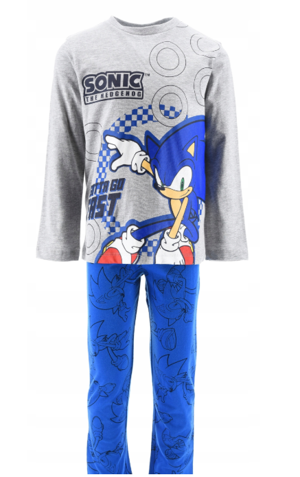 Pijama bumbac 2 piese, maneca lunga Sonic Hedgehog [2]