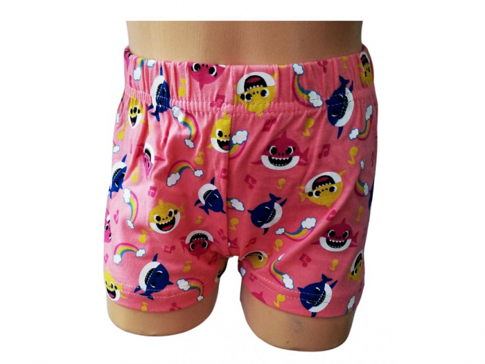 Pijama bumbac, maneca scurta Baby Shark [3]