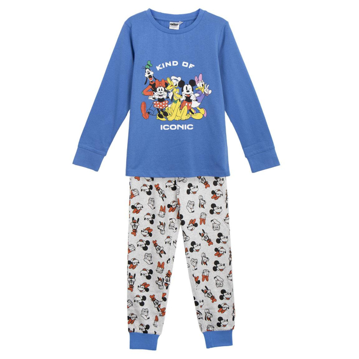 Pijama bumbac pentru baieti, 2 piese, maneca lunga Mickey Mouse Iconic [1]