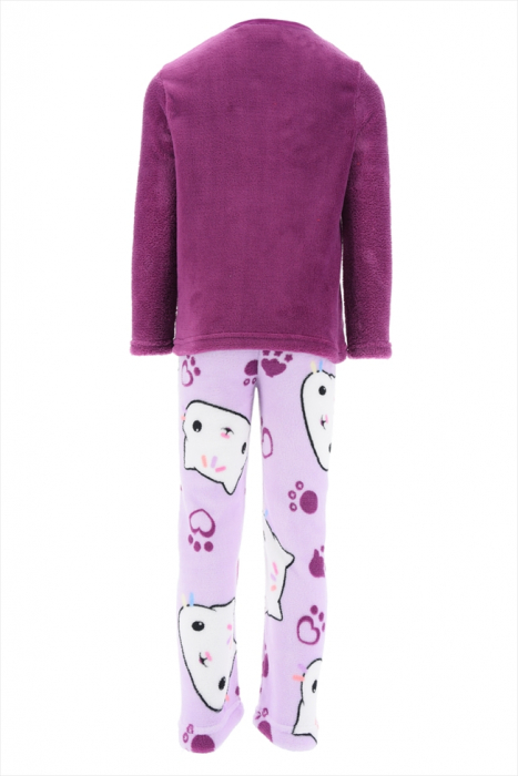 Pijama coral flecee cu maneca lunga Gabby's Dollhouse, Cakey Cat [2]