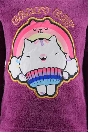 Pijama coral flecee cu maneca lunga Gabby's Dollhouse, Cakey Cat [3]