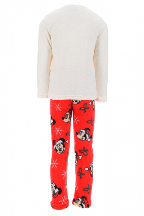 Pijama coral flecee cu maneca lunga Happy Minnie Mouse Disney [2]