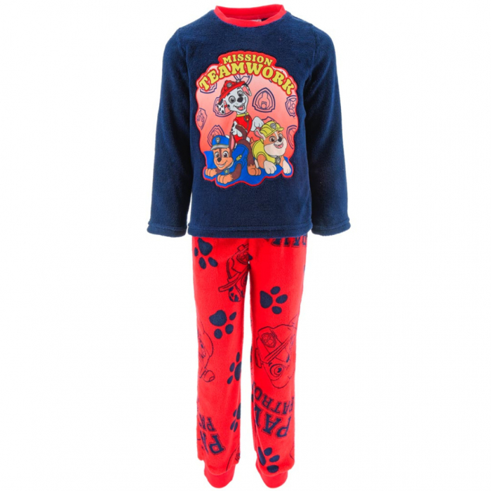 Pijama coral flecee cu maneca lunga Paw Patrol Teamwork [1]