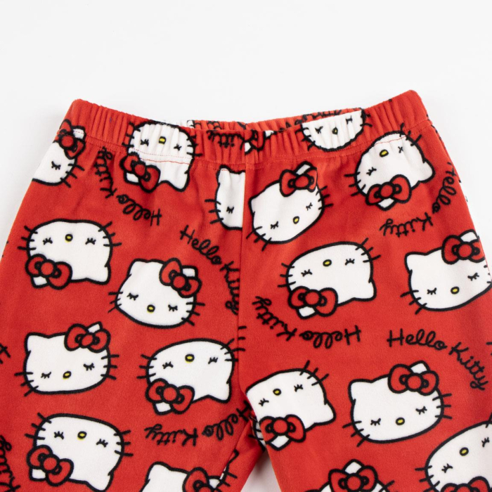Pijama coral fleece 2 piese cu maneca lunga Hello Kitty [4]