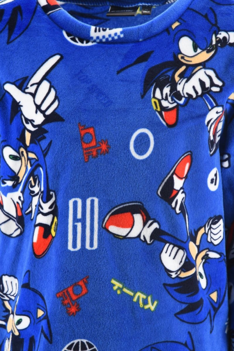 Pijama microfibra, 2 piese, maneca lunga Sonic [3]