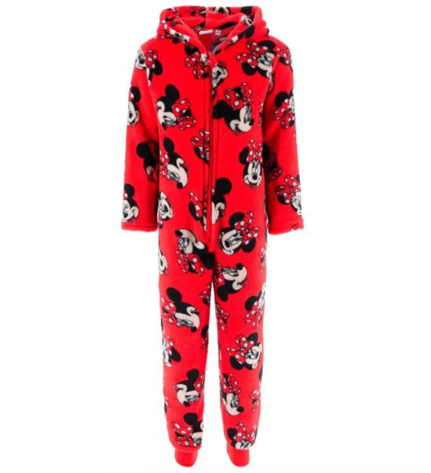 Pijama coral fleece, intreaga cu fermoar Minnie Mouse Disney [2]