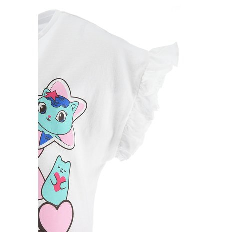 Pijama cu maneca scurta, bumbac, Gabby's Dollhouse Hello [4]