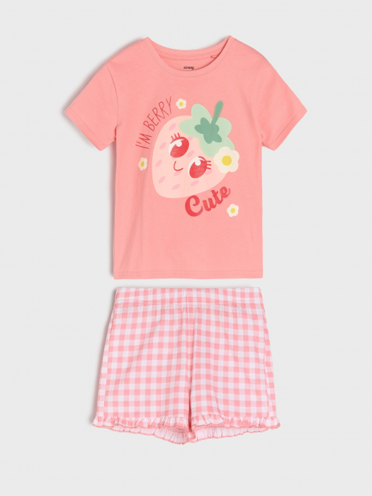 Pijama de vara 2 piese din bumbac cu maneca scurta Berry Cute [1]