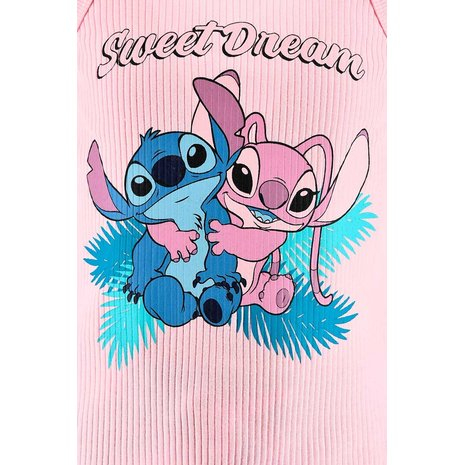 Pijama de vara cu maieu si volanas din bumbac, Lilo & Stitch Sweet Dream [3]