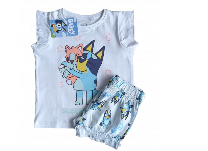Pijama de vara cu maneca scurta, bumbac, Bluey [1]