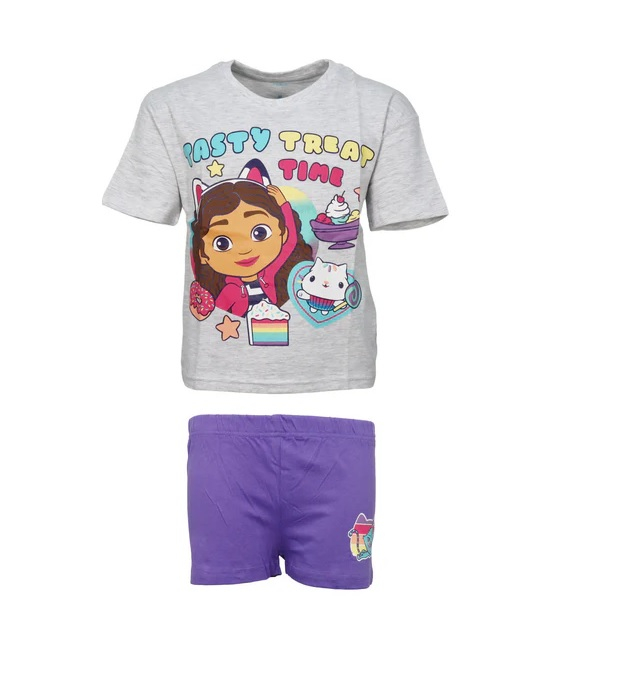 Pijama de vara cu maneca scurta, bumbac, Gabby's Dollhouse Treat Time [1]