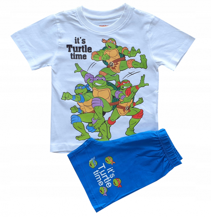 Pijama de vara cu maneca scurta, bumbac, Testoasele Ninja [1]