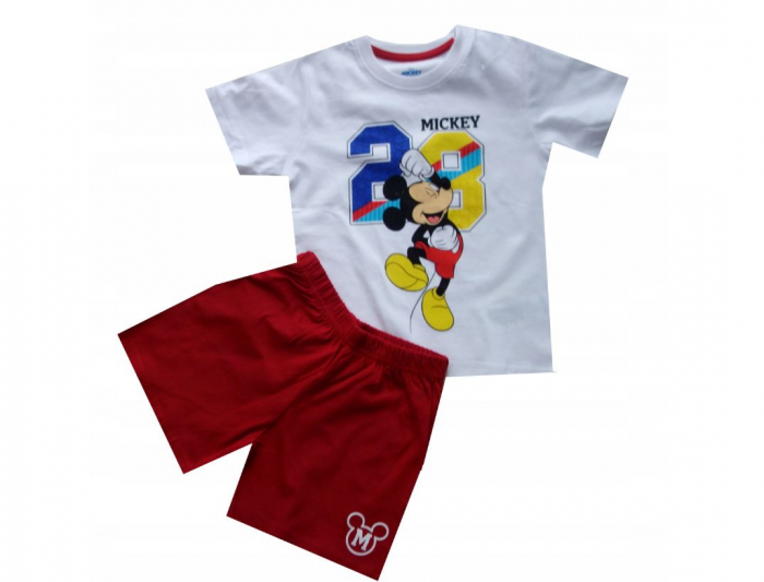 Pijama de vara cu maneca scurta, bumbac, Mickey Mouse No 28 [1]