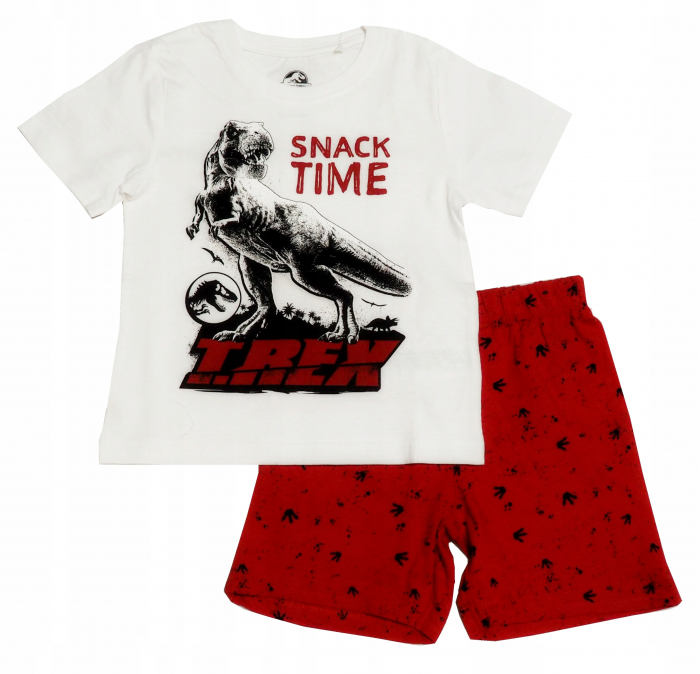 Pijama de vara cu maneca scurta, bumbac, Jurassic World T.Rex [1]