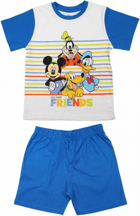 Pijama de vara cu maneca scurta, bumbac, Mickey Mouse si Prietenii lui [1]