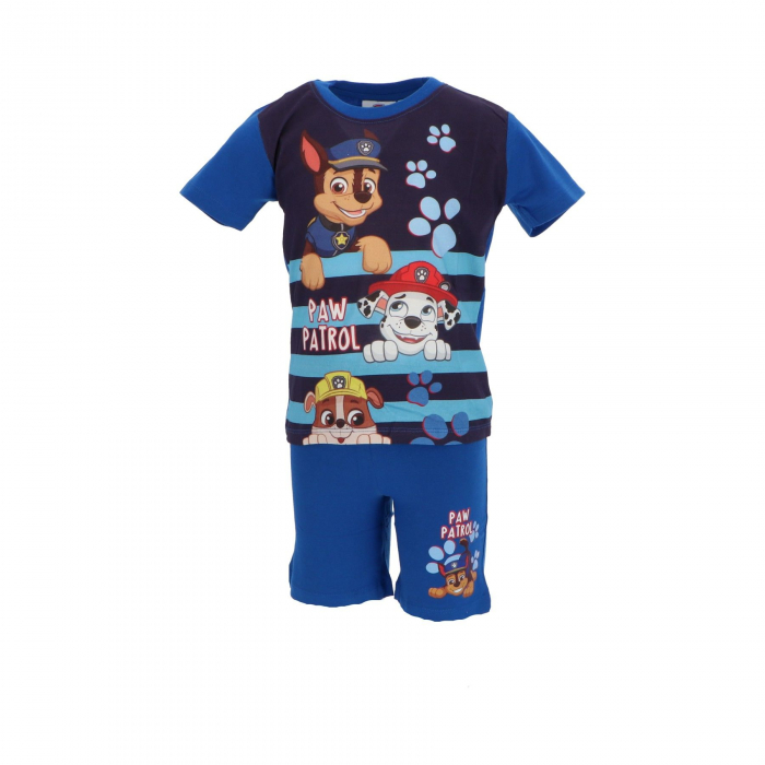 Pijama de vara cu maneca scurta, bumbac, Paw Patrol [2]