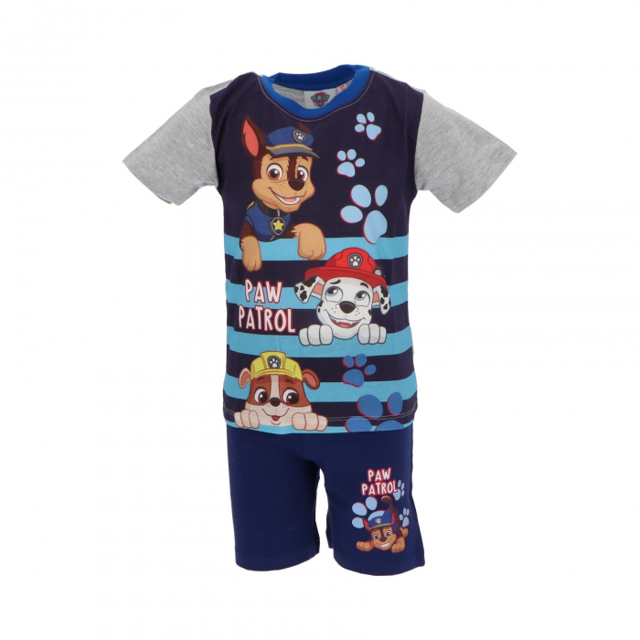 Pijama de vara cu maneca scurta, bumbac, Paw Patrol [1]