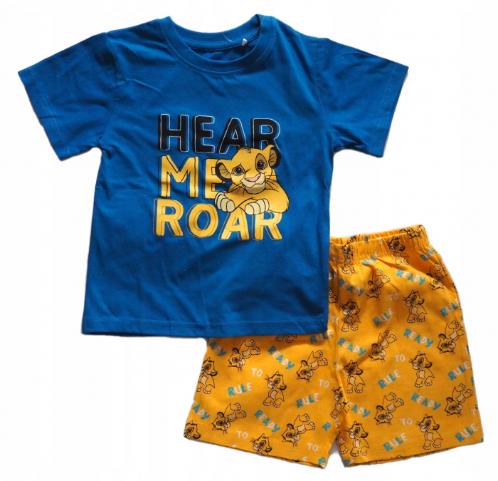 Pijama de vara cu maneca scurta, bumbac, Regele Leu [1]