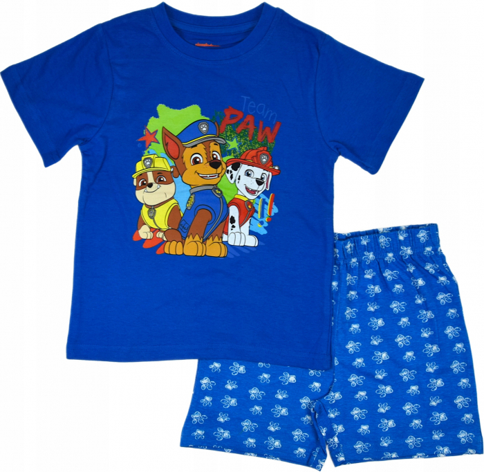 Pijama de vara cu maneca scurta, bumbac, Paw Patrol Team [1]