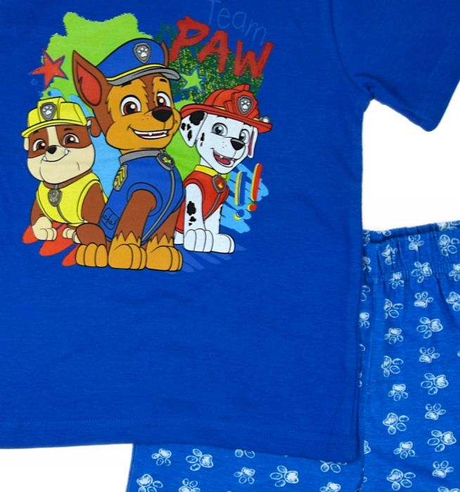 Pijama de vara cu maneca scurta, bumbac, Paw Patrol Team [3]