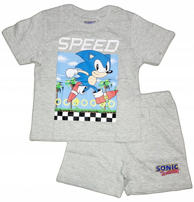 Pijama de vara cu maneca scurta, bumbac, Sonic Speed [1]