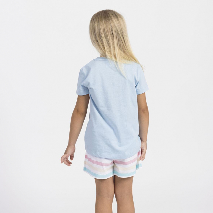 Pijama de vara cu maneca scurta din bumbac, Frozen Elsa Disney [3]