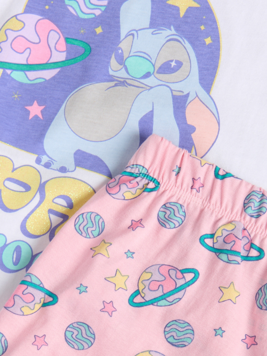 Pijama de vara cu maneca scurta din bumbac Lilo & Stitch [2]