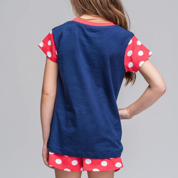 Pijama de vara cu maneca scurta din bumbac, Minnie Mouse Buline [7]