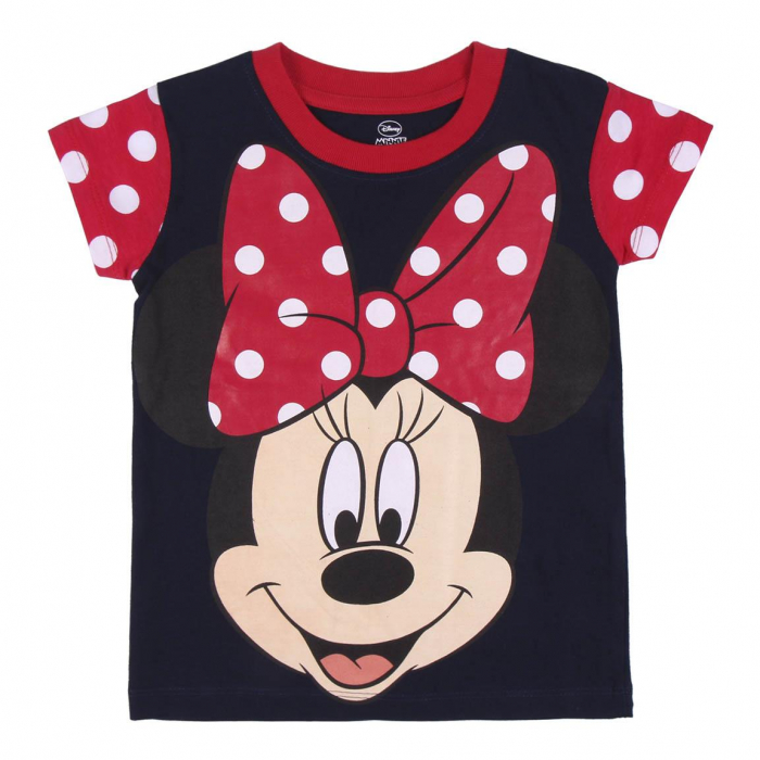 Pijama de vara cu maneca scurta din bumbac, Minnie Mouse Buline [2]