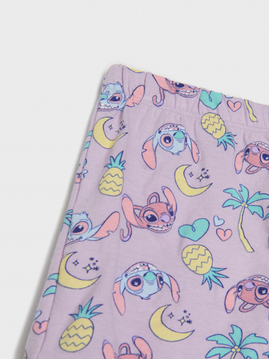 Pijama de vara din doua piese din bumbac Stitch [5]