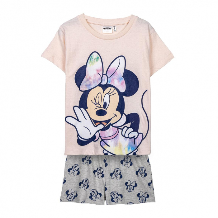 Pijama de vara, maneca scurta, amestec bumbac, Minnie Mouse [3]