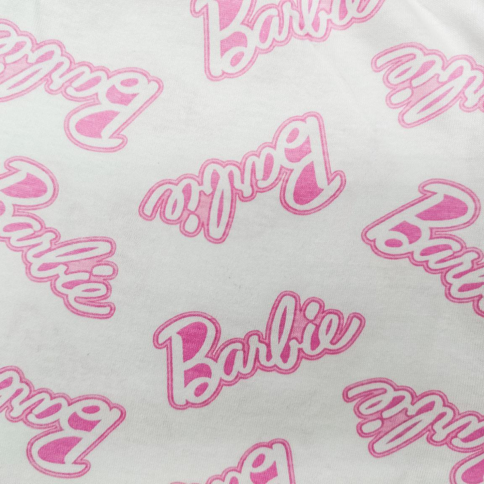 Pijama de vara, maneca scurta, bumbac, Barbie [3]