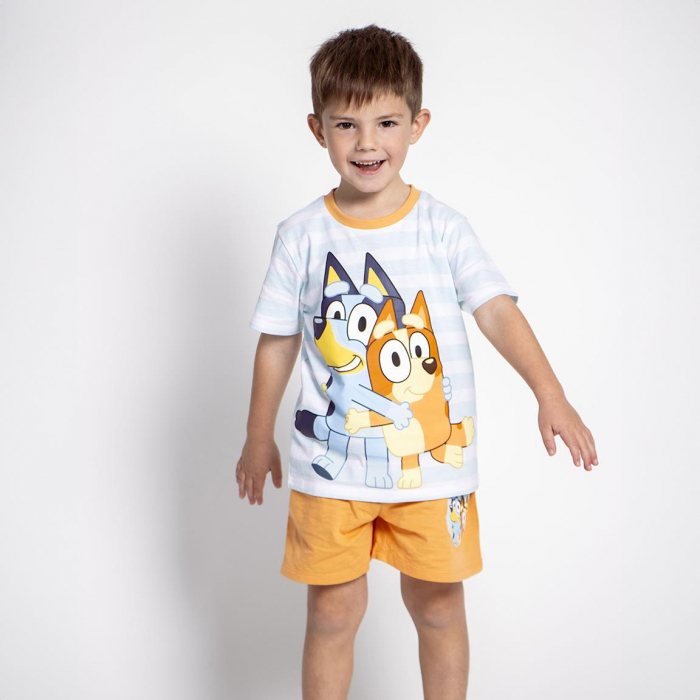 Pijama de vara, maneca scurta, bumbac, Bluey [5]