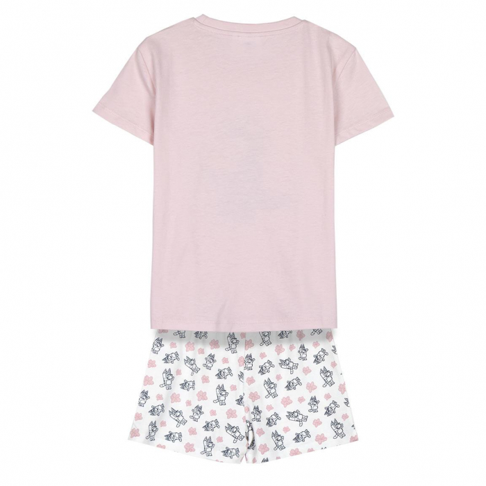 Pijama de vara pentru fete, maneca scurta, bumbac, Bluey [2]