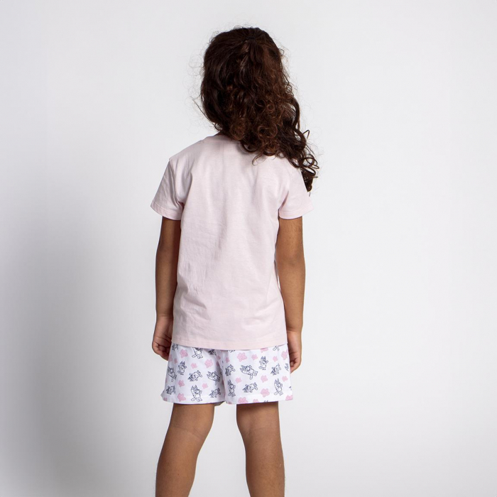 Pijama de vara pentru fete, maneca scurta, bumbac, Bluey [6]