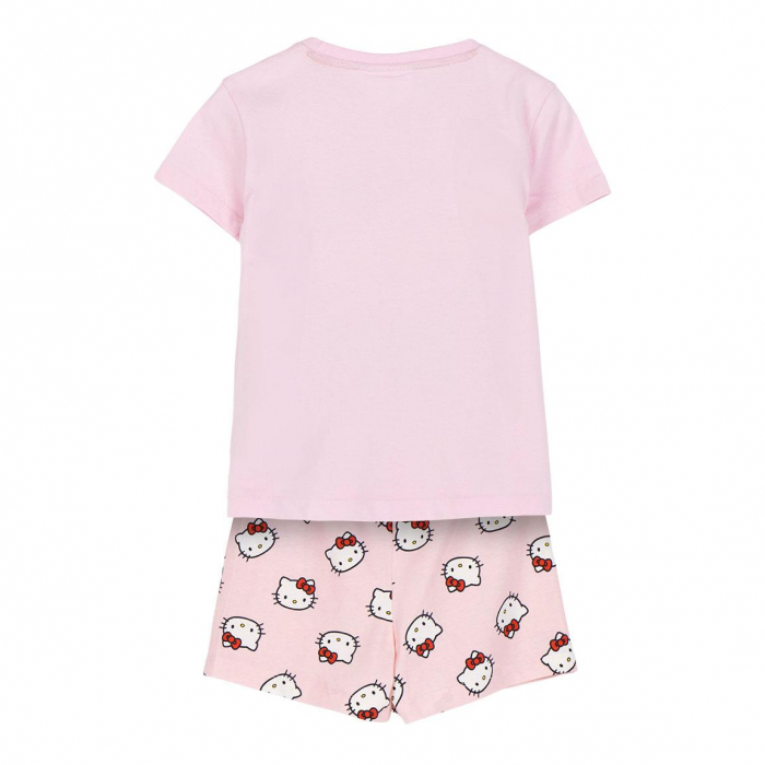 Pijama de vara, maneca scurta, bumbac, Hello Kitty [2]