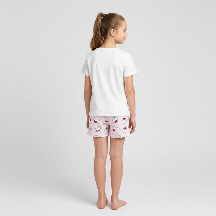 Pijama de vara, maneca scurta, bumbac, Hello Kitty and Friends [6]