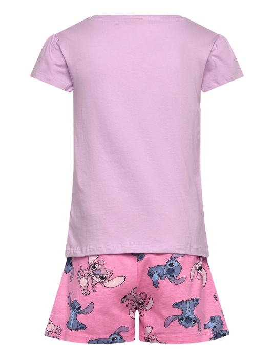 Pijama de vara, maneca scurta, bumbac in cutie cadou, Lilo & Stitch Ohana [2]