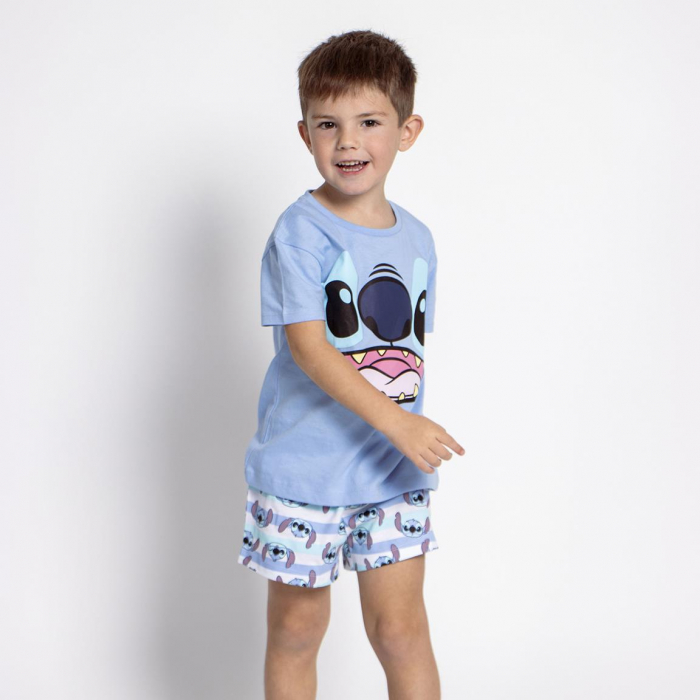 Pijama de vara, maneca scurta, bumbac, Lilo & Stitch [5]