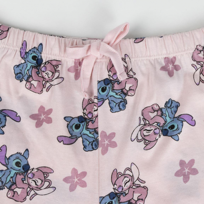 Pijama de vara, maneca scurta, bumbac, Lilo & Stitch Ohana [3]
