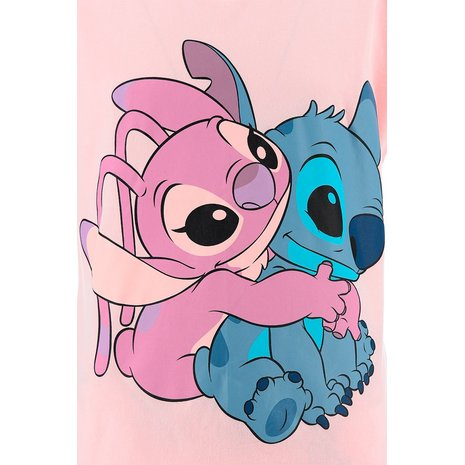 Pijama de vara, maneca scurta, bumbac Lilo & Stitch Hug [3]