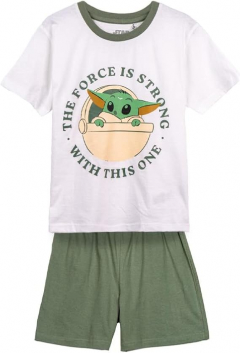Pijama de vara, maneca scurta, bumbac, Mandalorian Grogu [1]