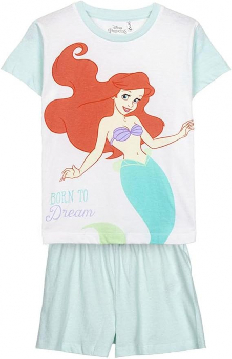 Pijama de vara, maneca scurta, bumbac, Mica Sirena [1]